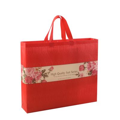 China Handled Recycled Gift Packaging Grocery PP Non Woven Bags Eco Friendly for sale