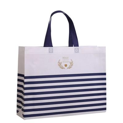 China High Quality Custom Logo Handled Promotional Shopping Reusable Tote Heat Seal Non Woven Bag for sale