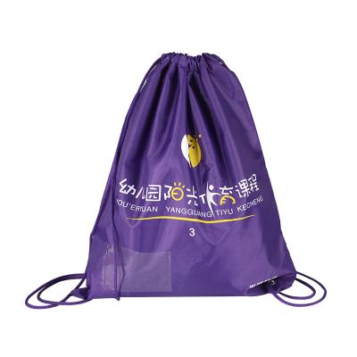 China Collapsible Promotional Recyclable Custom Printed Small Non Woven Drawstring Bag With Logo for sale