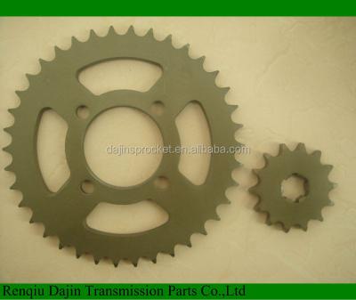 China A3 steel 45 steel 1023 Dajin motorcycle parts /motorcycle parts chain sprocket parts / suzuki ax100 for sale