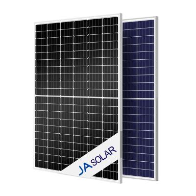 China New MBB PERC Stock Mono Bifacial Half-Cell Double Glass Solar Panels JA 455w 182mmx182mm 182mmx182mm for sale