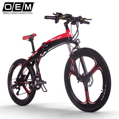 China Aluminum Alloy New Arrivals BIT RICH Long Battery Electric Folding Mountain Bike Beach Cruiser Ebike For Adult for sale