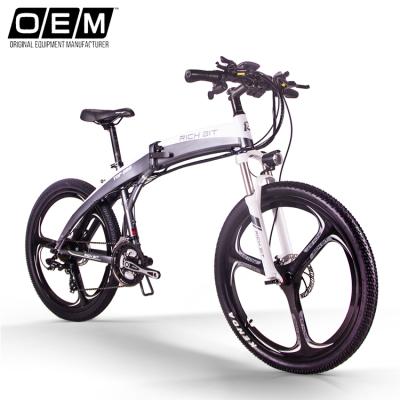 China Best design aluminum alloy RICH BIT fat tire mountain folding electric bicycle with long life lithium battery for sale for sale