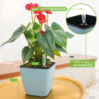 Chine Hot Selling 2021 Flower Planter Stackable Self Planter Self Watering Flower Plant Plastic Pots For Gardening à vendre