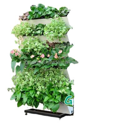 China New Design Simply 2021 Flower Pot Indoor Outdoor Plastic Vertical Garden Freestanding High Flower Pot Te koop