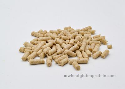 China Cylindrical Wheat Gluten Pellet Proteins , 4mm Diameter Pellet For Fish Feed for sale