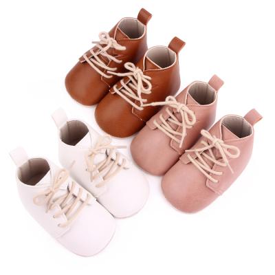 China Baby Girls Boys Anti-Smell Lace Up Oxford Shoes First Hutch Walkers Stylish Shoes Toddler Infant Soft Leather Sole Moccasins Sneaker for sale