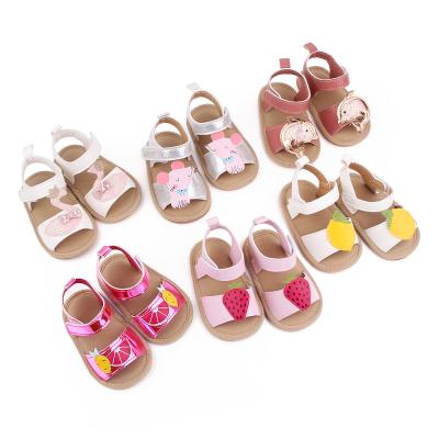 China New Design Cute Catoon Fruit Animal Baby Sandals Toddler Shoes Summer Flat Wholesale Sandals for sale