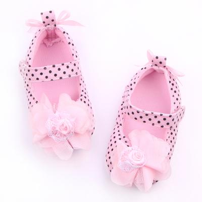 China Fashional anti-odor with big flower design cotton fabric baby shoes baby shoes for sale