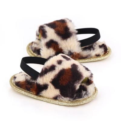 China Anti-odor Plush Design Baby Sandals Hot Selling Indoor Baby Sandals for sale