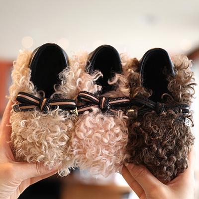 China Anti-odor fashion style plush new upper and unique rubber children's shoes warm and lovely stylish shoes for baby for sale