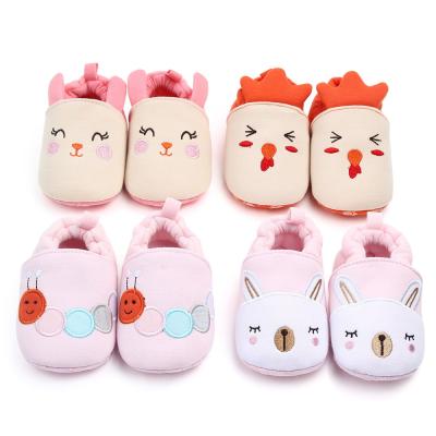 China Anti-odor Cute Cartoon Newborn Slip On Slippers Soft Bottom Walking Shoes Non Slip Cotton Baby Shoes for sale