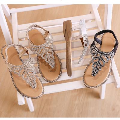 China 2022 Other Style New Bohemian Cavity Flat Sandals With Rhinestones for sale