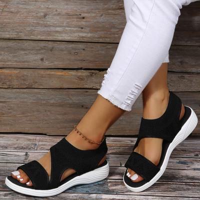 China Other New Trendy Girls Rope Wrap Platform Wedge Sandals Heel Flat Sandal Shoes Summer Hot Selling Styles For Fashion Girl for sale