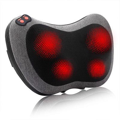 China Relieve Body Pressure Body Full Kneading Shiatsu Electric Car Home Massage Pillow,Massaging Back Pillow With Heating for sale