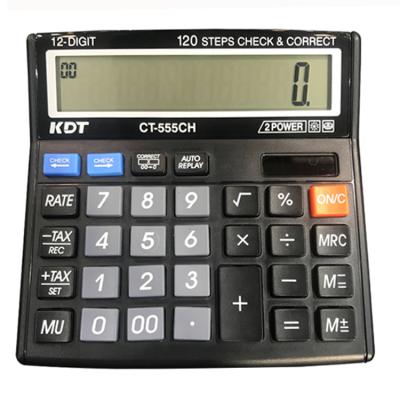 China Large LCD Display Wholesale OEM Odm 120 Steps Calculator 12 Digit Auto Desktop Replay Cheap Calculator for sale