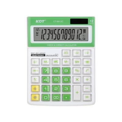 China 2021 Power Colorful Promotional Double Check Function Metal Panel Correct Calculator NEW for sale