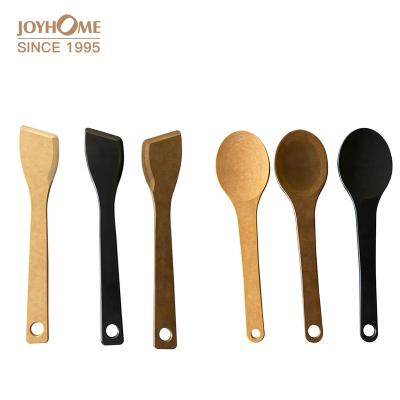 China Sustainable Porcelain Kitchen Utensils And Dining Tools Rice Scoop Wooden Spoon for sale