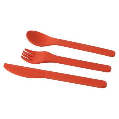 China Eco - Friendly Healthy Safe Bamboo Fiber Spoon Fork Knife Set for sale