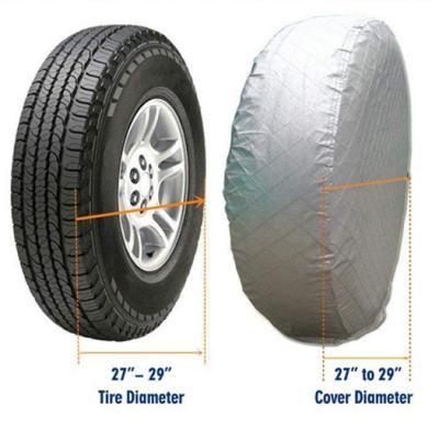 China Amazon Ebay Luxury Hot Selling Aluminum Film Car Tire Sun Protectors Tire Covers Waterproof Tire Cover for sale