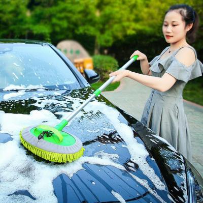 China Duster For Car Wash Sweep Cleaning Broom Chenille Broom Long Handle Adjustable Telescoping Car Cleaning Machines Rotating Brush for sale