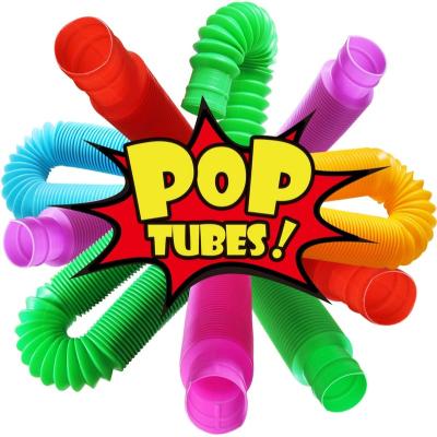 China PVC Sound Tubes Fine Motor Skills Educational Toys For Children TIKTOK Popular Decompression Tube Educational Toys for sale