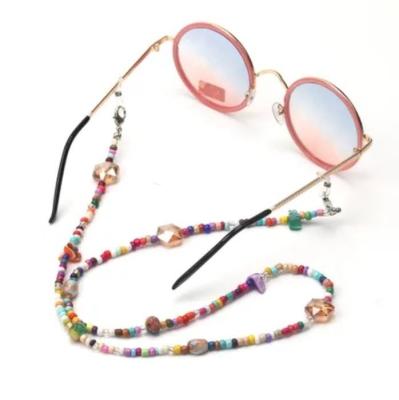 China Colorful Gem Stable Eyeglass Women Glass Reading Glass Strings Glass Holder Strap Thongs Women Eyewear Accessories for sale