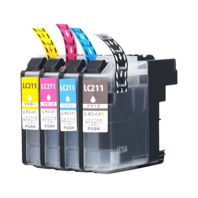 China COMPATIBLE hot sale inkjet LC211 compatible ink cartridge for Brother DCP-J562N/J963N/J567N/J762N/767N/J963N-W/B J968N-W/B printer for sale