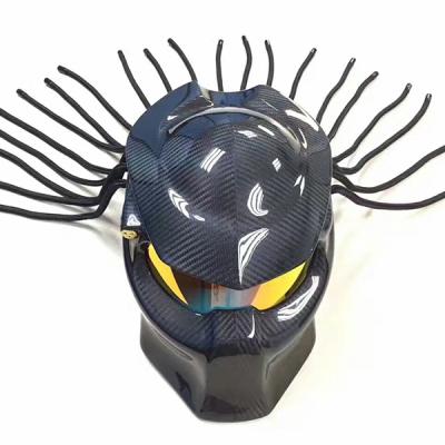 China R&D Aerodynamic Predator Carbon Motorcycle Fabric Reinforced Helmet for sale