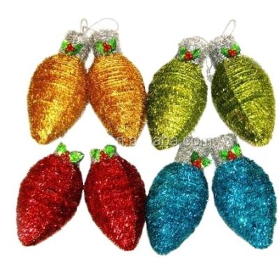 China Environmental Friendly Christmas Light Bulbs / Lamps Tinsel Decoration for sale