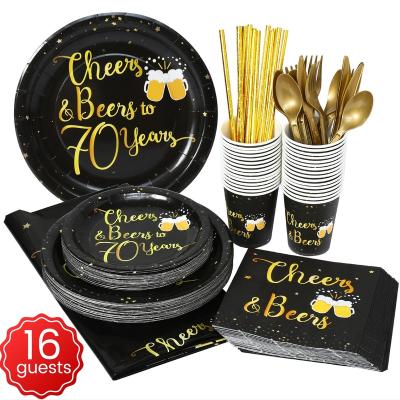 China Nice paper party30, 40, 50, 60, 70, eightieth birthday party set decoration (cheer beers) for sale