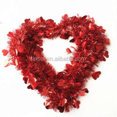 China Heart Shape Environmental Friendly Hanging Garland For Wedding Party Decorations for sale