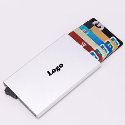 China Fashion RFID Card Bag Anti-magnetic Armoring Anti-scan Shielding Male Card Bag Wallet for sale