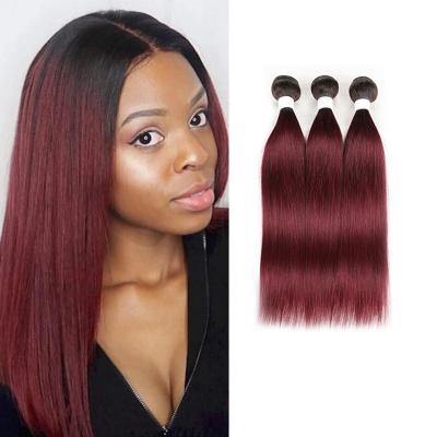 China ALL Color #1B/99J Hair Bundles Brazilian Hair Tangle Free Remy Hair Weft Bundles 10-26 Inch for sale