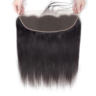 China Straight 13X4 Lace Frontal Ear To Ear Hair Straight Closure Brazilian Human Hair Closure for sale