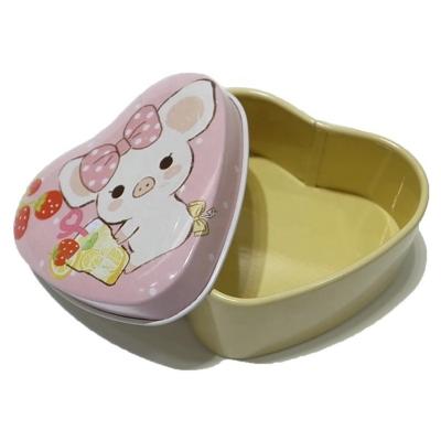 China Heart Shaped Metal Tin Box Metal Heart Shaped Box Food Packaging Love Chocolate Valentine's Day Gift for sale