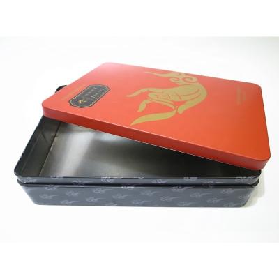 China High Quality Food Factory Direct Selling Tinplate Square Tea Box Candy Gift Food Packaging Metal Box for sale