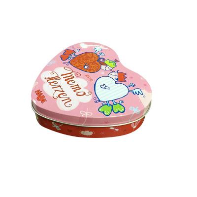 China Heart Shape Round High End Food Grade Metal Food Grade Metal Cookie Tin Box Premium Chocolate Tin Box for sale