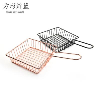 China Wholesale Price Large Frying Basket Deep Fryer Viable Metal Iron Colanders And Strainers Material Quality for sale