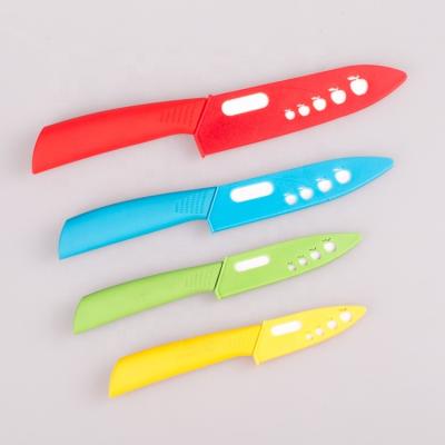 China Sustainable Kitchen Ceramic Knife Set With PP Cover Coated Handle In Gift Box Package for sale