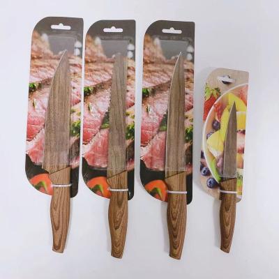 China Sustainable wood grain sleeve knife four-piece kit for sale