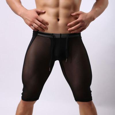 China B2228 Breathable Brand Men's Sportswear Mesh Running Person Gym Yoga Shorts Brave Sexy Sheer Fitness Bodybuilding Shorts Tights for sale