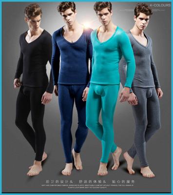 China Antibacterial V-Neck Bottom Winter Heated Underwear Polartec Fleece Polypropylene Young Men's Baselayer Thermal Underwear for sale