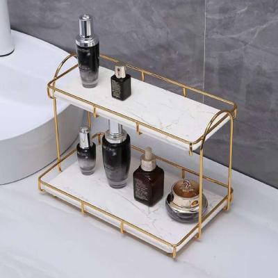 China Vanity Desk Organizers Box Vanity Shelf Bathroom Shelves Storage Bathroom Corner Cosmetic Rack Cosmetic Rack for sale