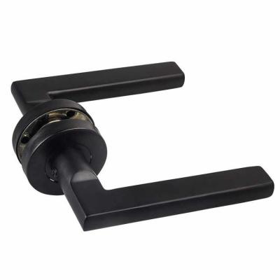 China Simple Design Modern/Contemporary/Traditional/EUROPEAN Black Door Handle Sets Interior Modern Wooden Lever Stainless Steel Door for sale