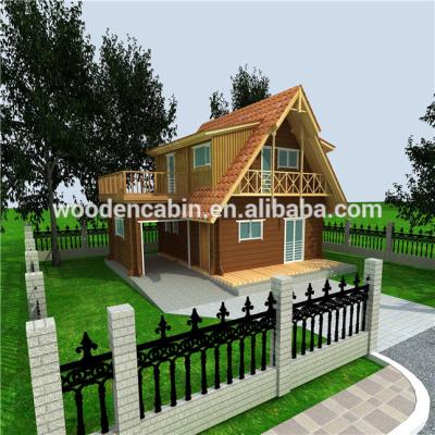 China Living Wooden Two Storey Carport Wooden House Made in China for sale