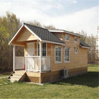 China Wooden House Trailer Mobile Home With Wheel for sale