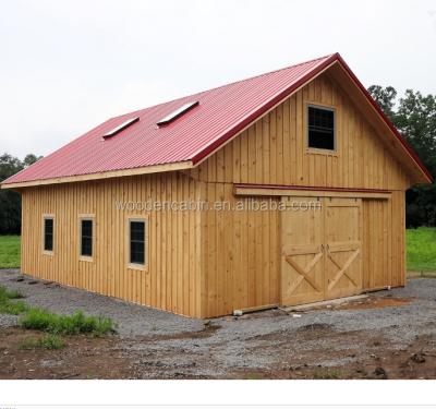 China Carport Prefab Quick Build Wooden Barn for sale