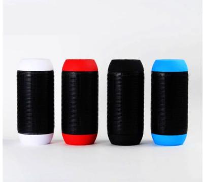 China Bass Wireless Blue Column LED Phone Pulse Mini Function Portable FM Radio Colorful Tooth Speaker for sale