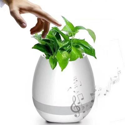 China Small fresh LED light touch music of the new flowerpot speaker tooth blue wireless stereo decoration for sale